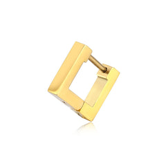 Geometric Smooth Titanium Steel Square Earrings
