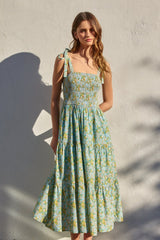 Citrus 🍋🟩 Garden Maxi Dress