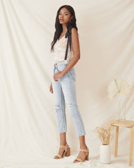 Central Park Ruched Lace Crop Top