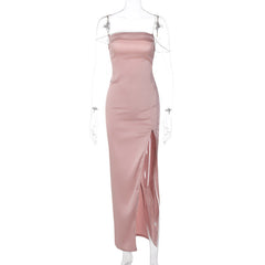 Ella Cowl Neck Satin Dress