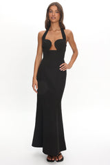 Vibes Halterneck Maxi Dress Black