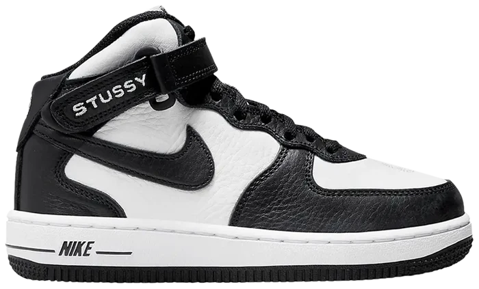 Nike Air Force 1 Mid Stussy Light Bone Black (PS)