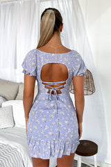Regina Dress - Purple Floral