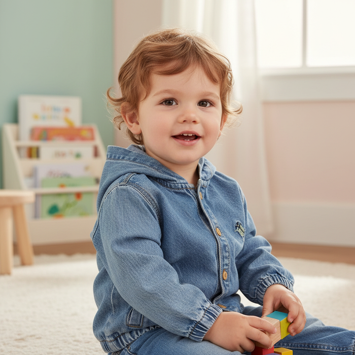 Produktansicht 1: Denimjacke mit Kapuze