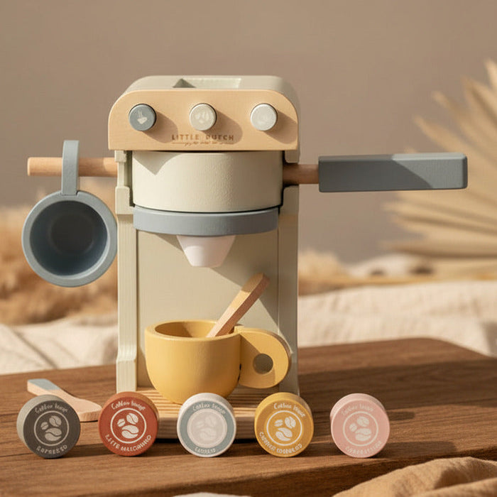 Kaffeemaschine Holz, klein, mint | B-Ware ein 2.Leben