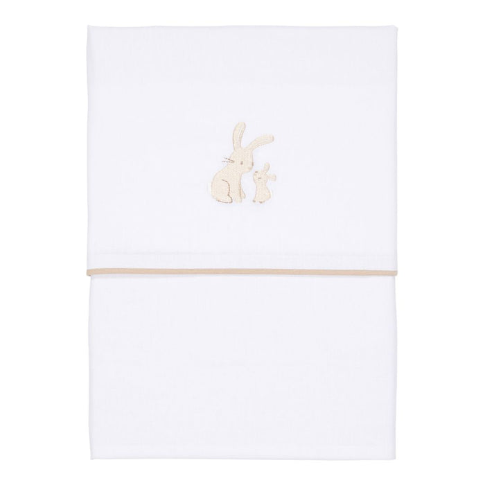 Kinderbettlaken Baby Bunny bestickt 110 x140 cm| Little Dutch