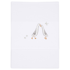 Kinderbettlaken Little Goose bestickt 110 x 140 cm | Little Dutch