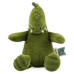 Trixie Kuscheltier Baby Herr Dino – weicher Dino aus Bio-Baumwolle und recyceltem Polyester zum Kuscheln und Spielen