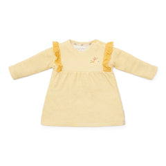 Little Dutch Langarm-Kleid Warm Yellow Check für Babys in den Größen 44 bis 74