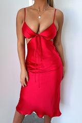 Misha Midi Dress - Red