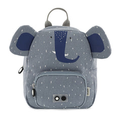 Trixie Rucksack klein Frau Elefant – blauer Tierrucksack für Kinder ab 2 Jahren mit Elefantenmotiv und verstellbaren Schultergurten