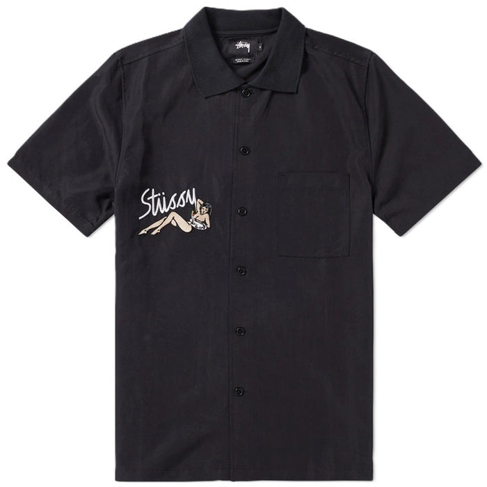 Stussy Garage Knit Collar Shirt Black
