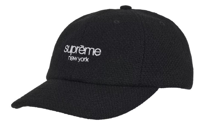 Supreme Harris Tweed 6-Panel Hat (FW25) Black