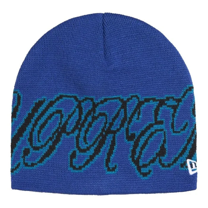 Supreme New Era Cursive Beanie Royal