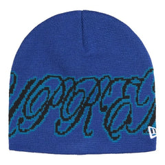Supreme New Era Cursive Beanie Royal