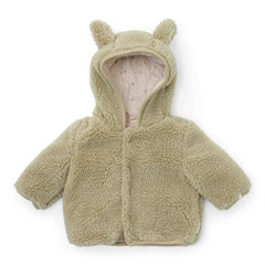 Little Dutch Teddy Newborn Jacke Soft Green Größe 50/56 – weiche grüne Babyjacke für Neugeborene und kleine Babys