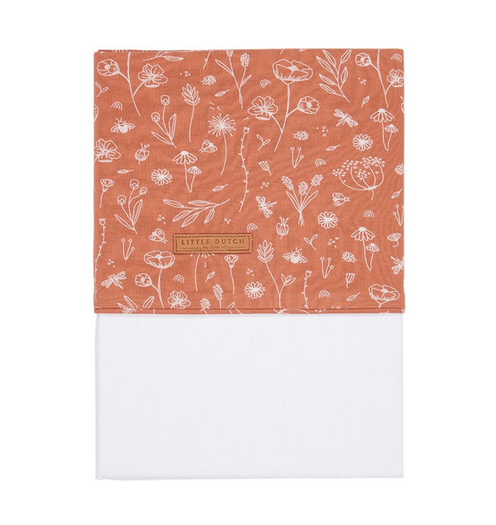 Wiegenlaken Wild Flowers Rust | Little Dutch