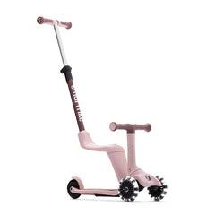 Kinder Scooter mit Sitz in Rosa, umbaubar vom Rutschfahrzeug zum Scooter mit Schiebestange für Kleinkinder ab 1 Jahr