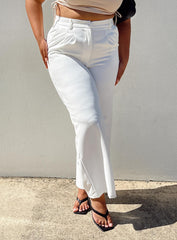 Archer Pants White Curve