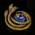 Vintage Snake and Flower Brooch + Earrings