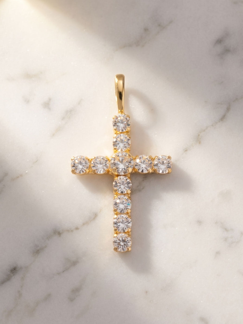 Crystal Cross Large Charm - CFZ10BGCRY