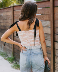 Central Park Ruched Lace Crop Top