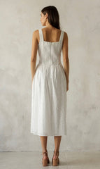 Vanilla Vintage Lace Midi Dress