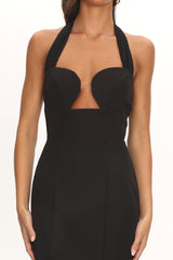 Vibes Halterneck Maxi Dress Black