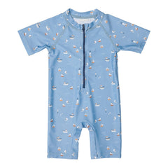 Little Dutch Badeanzug Sailors Bay Dark Blue Größe 62/68 – dunkelblauer Kinder-Badeanzug mit UV-Schutz 50+ aus recyceltem Polyester
