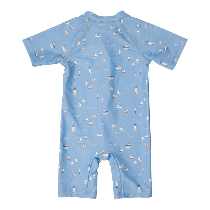 Little Dutch Kinder-Badeanzug Sailors Bay Dark Blue 62/68 – weitere Produktansicht der UV-Schutz-Bademode für den Sommer