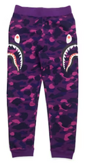 BAPE Color Camo Side Shark Slim Sweatpant Purple (WORN)