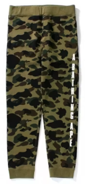 BAPE Slim Side Logo Sweatpant 1st Camo Green (WORN)