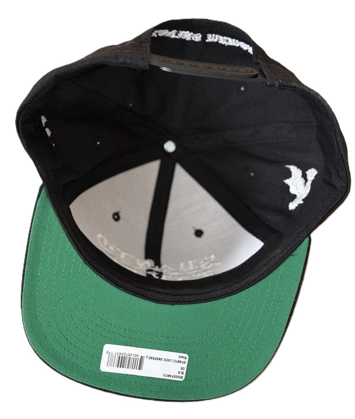 Born X Raised Spanto Lives Snapback Hat (Black)