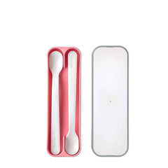 Kinder-Fütterlöffel, 2 Stück - Deep Pink | Mepal