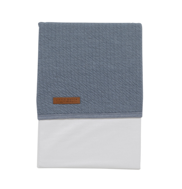 Kinderbett-Laken Pure blau | Little Dutch