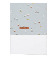 Kinderbettlaken Sailors Bay 110 x 140 cm, blau | Little Dutch