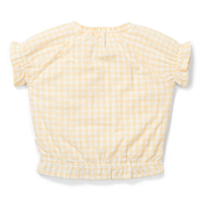 Kinderbluse Sunshine Checks Gelb – Größe 74–104