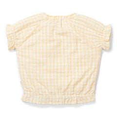 Kinderbluse Sunshine Checks Gelb – Größe 74–104