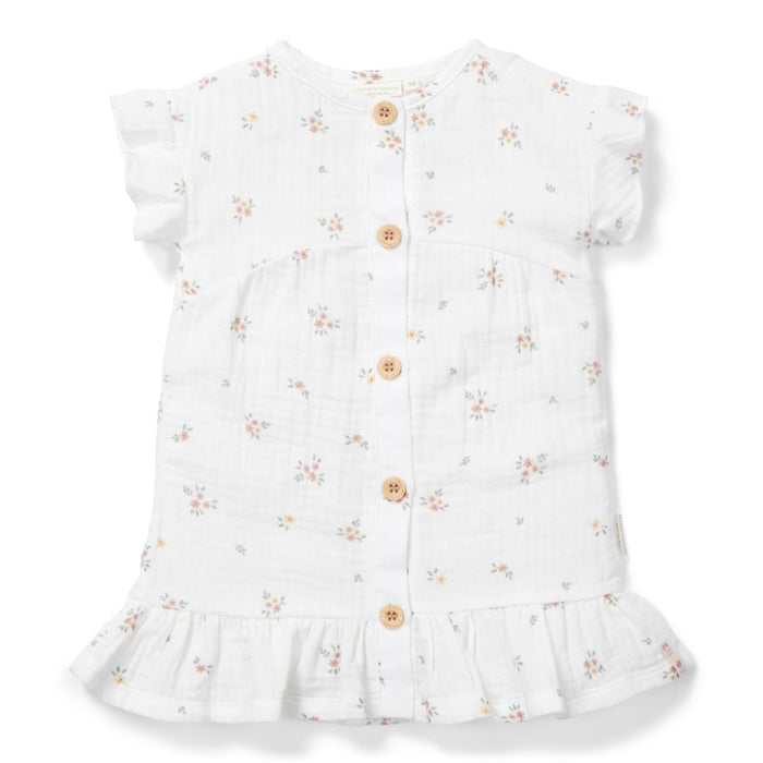 Kleid kurzarm White Meadows | Little Dutch