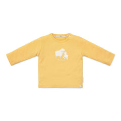Little Dutch Langarmshirt Warm Yellow mit Schafmotiv aus Bio-Baumwolle für Babys