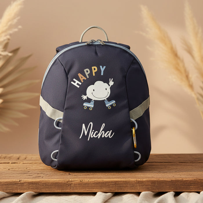 Lässig Tiny Outdoor Kindergartenrucksack Wolken Dunkelblau mit 3,5 Liter Volumen