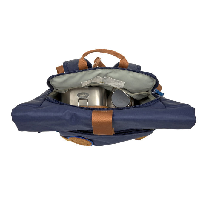 Lässig Little Gang Rolltop-Kinderrucksack Dunkelblau mit 12 bis 15 Liter Volumen