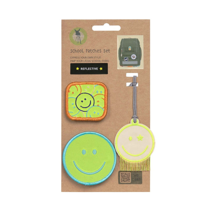 Lässig Schulranzen-Patches und Anhänger Smile im 3-teiligen Set