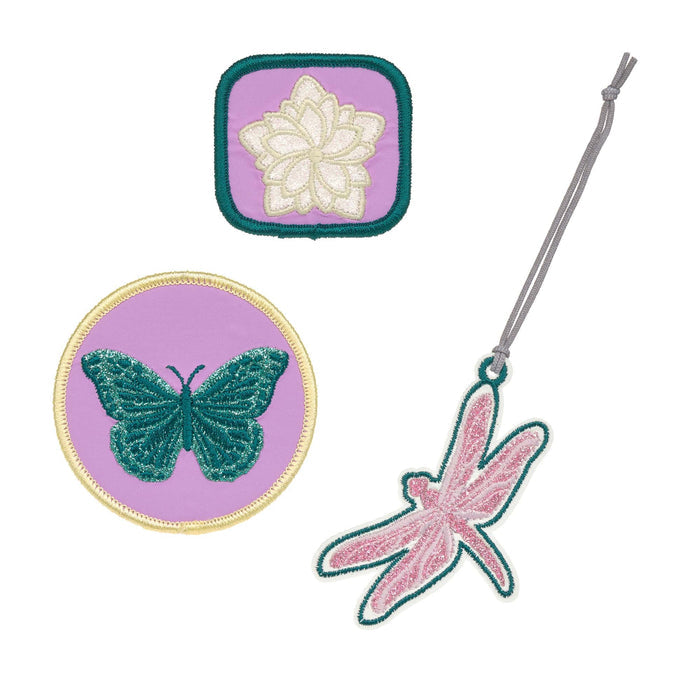 Lässig Unique Patches Libelle mehrfarbig für kompatible Schulranzen und Taschen