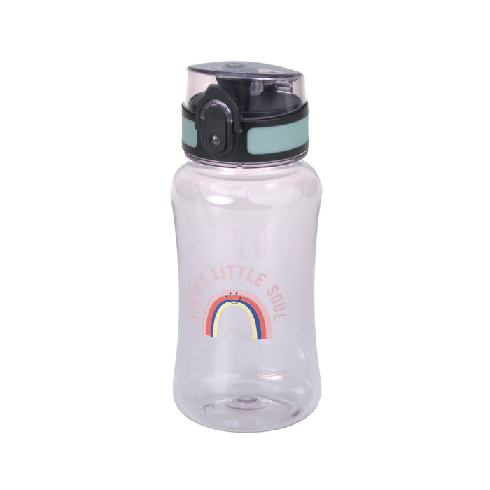 LÄSSIG Tiny Outdoor Trinkflasche Regenbogen 420 ml – robuste Kinderflasche mit Regenbogenmotiv für Kindergarten, Schule und Ausflüge