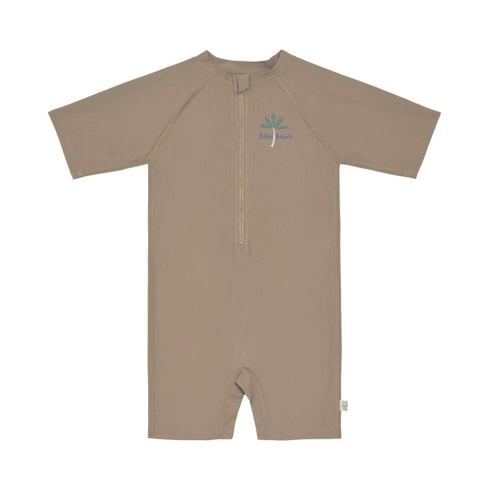 Lässig UV-Badeanzug Kurzarm Braun in Größe 92 mit UV-Schutz 60