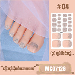 MC07128 ခြေသည်းနီကပ် စတေကာလေး Top Nail Stickers