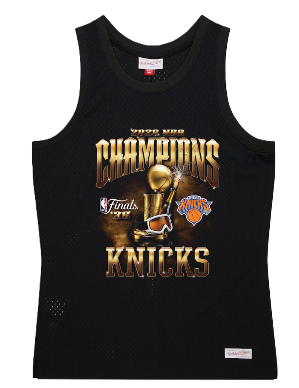 Mitchell & Ness 2026 Finals Knicks Championship Mesh Tank Top (Black)
