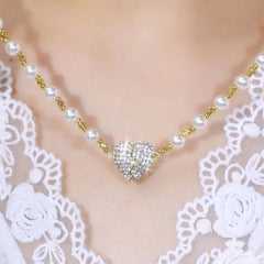 MJ06734 Hart-Shaped Pearl Necklace