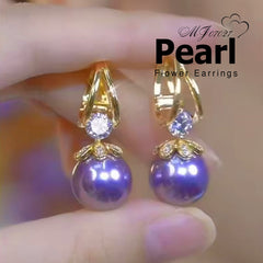 MJ07027 Pearl Flower Earrings